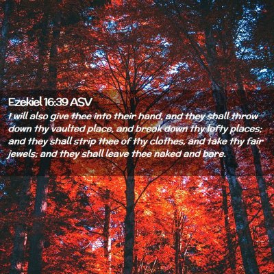 Picture 02 - Ezekiel 16:39 ASV - I will also give thee into their hand, and they - Bible Verse Picture