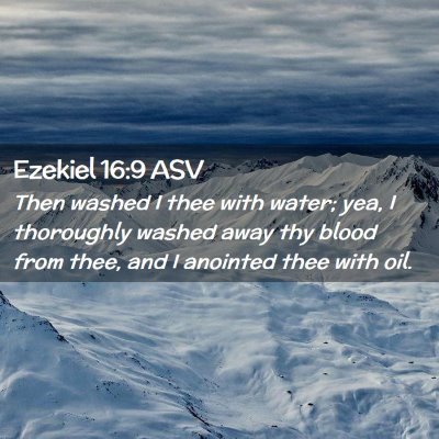 Picture 02 - Ezekiel 16:9 ASV - Then washed I thee with water; yea, I thoroughly - Bible Verse Picture