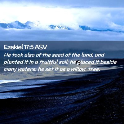 Picture 02 - Ezekiel 17:5 ASV - He took also of the seed of the land, and planted - Bible Verse Picture