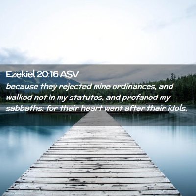 Picture 02 - Ezekiel 20:16 ASV - because they rejected mine ordinances, and walked - Bible Verse Picture