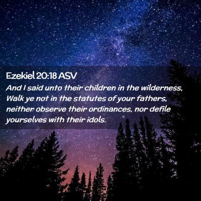 Picture 02 - Ezekiel 20:18 ASV - And I said unto their children in the wilderness, - Bible Verse Picture