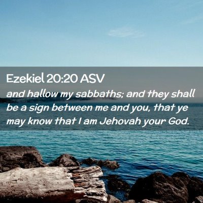 Picture 02 - Ezekiel 20:20 ASV - and hallow my sabbaths; and they shall be a sign - Bible Verse Picture