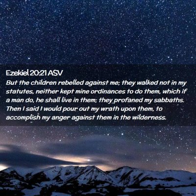 Picture 02 - Ezekiel 20:21 ASV - But the children rebelled against me; they walked - Bible Verse Picture