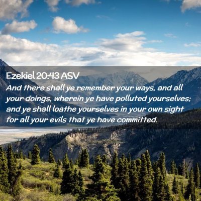 Picture 02 - Ezekiel 20:43 ASV - And there shall ye remember your ways, and all - Bible Verse Picture