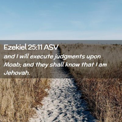 Picture 02 - Ezekiel 25:11 ASV - and I will execute judgments upon Moab; and they - Bible Verse Picture