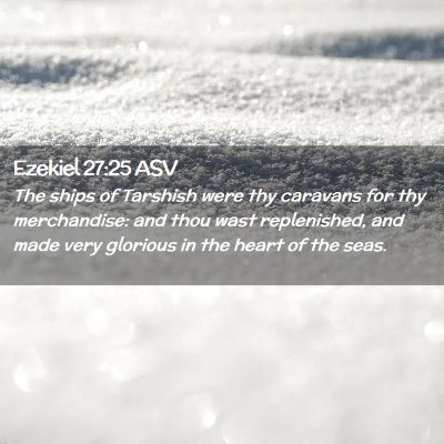 Picture 02 - Ezekiel 27:25 ASV - The ships of Tarshish were thy caravans for thy - Bible Verse Picture