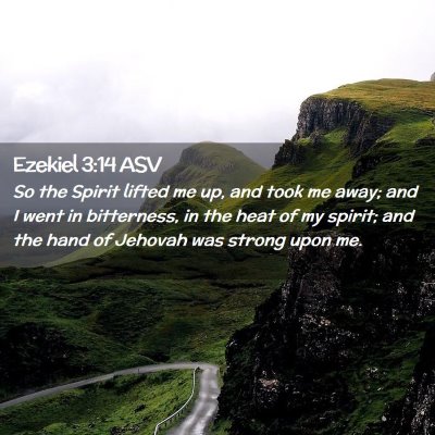 Picture 02 - Ezekiel 3:14 ASV - So the Spirit lifted me up, and took me away; and - Bible Verse Picture