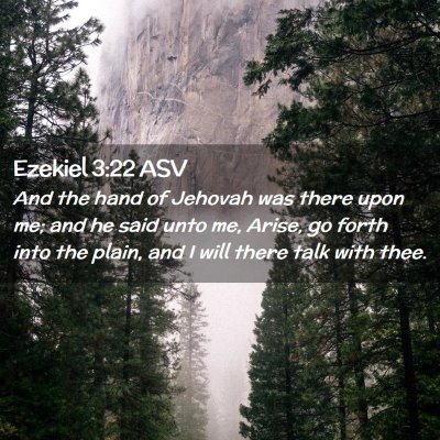 Picture 02 - Ezekiel 3:22 ASV - And the hand of Jehovah was there upon me; and he - Bible Verse Picture