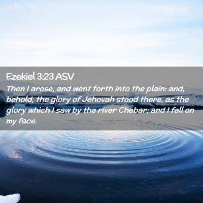 Picture 02 - Ezekiel 3:23 ASV - Then I arose, and went forth into the plain: and, - Bible Verse Picture