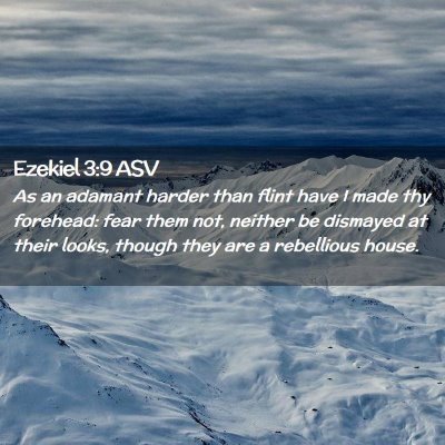 Picture 02 - Ezekiel 3:9 ASV - As an adamant harder than flint have I made thy - Bible Verse Picture