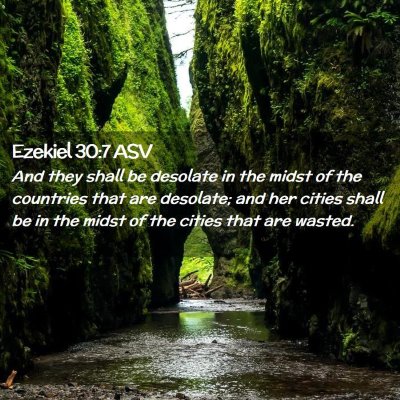 Picture 02 - Ezekiel 30:7 ASV - And they shall be desolate in the midst of the - Bible Verse Picture