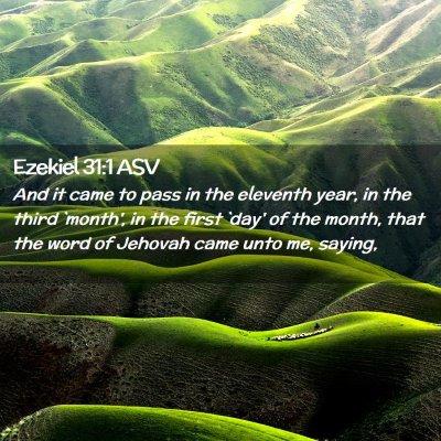 Picture 02 - Ezekiel 31:1 ASV - And it came to pass in the eleventh year, in the - Bible Verse Picture