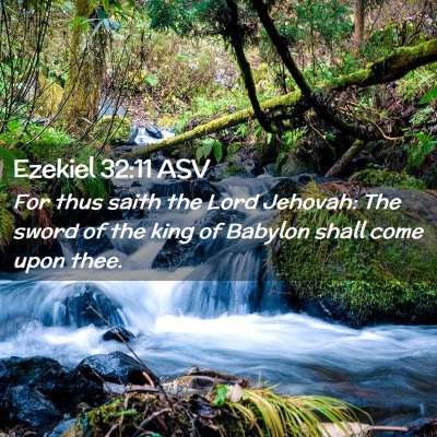 Picture 02 - Ezekiel 32:11 ASV - For thus saith the Lord Jehovah: The sword of the - Bible Verse Picture