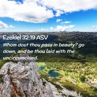 Picture 02 - Ezekiel 32:19 ASV - Whom dost thou pass in beauty? go down, and be - Bible Verse Picture