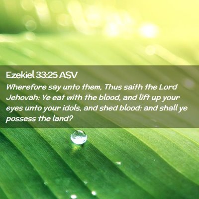 Picture 02 - Ezekiel 33:25 ASV - Wherefore say unto them, Thus saith the Lord - Bible Verse Picture
