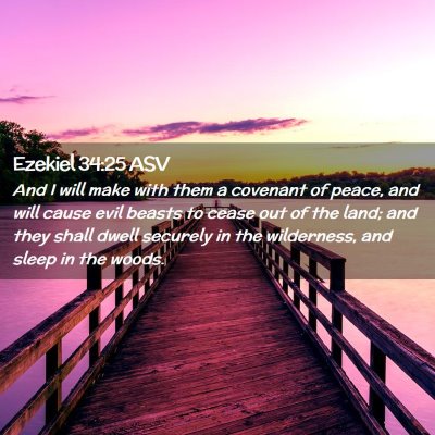 Picture 02 - Ezekiel 34:25 ASV - And I will make with them a covenant of peace, - Bible Verse Picture