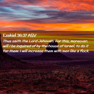 Picture 02 - Ezekiel 36:37 ASV - Thus saith the Lord Jehovah: For this, moreover, - Bible Verse Picture