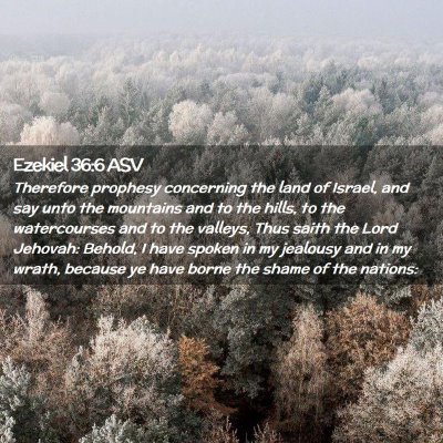 Picture 02 - Ezekiel 36:6 ASV - Therefore prophesy concerning the land of Israel, - Bible Verse Picture