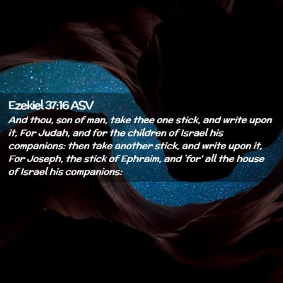 Picture 02 - Ezekiel 37:16 ASV - And thou, son of man, take thee one stick, and - Bible Verse Picture