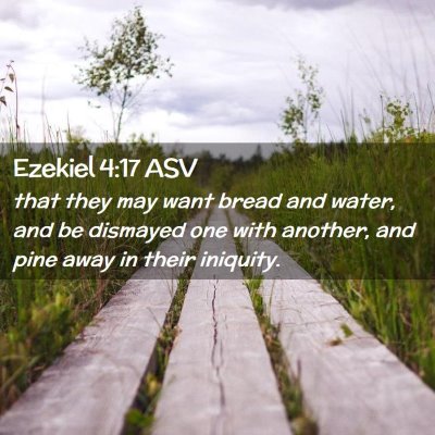 Picture 02 - Ezekiel 4:17 ASV - that they may want bread and water, and be - Bible Verse Picture