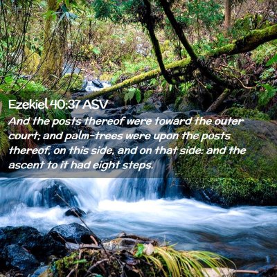 Picture 02 - Ezekiel 40:37 ASV - And the posts thereof were toward the outer - Bible Verse Picture