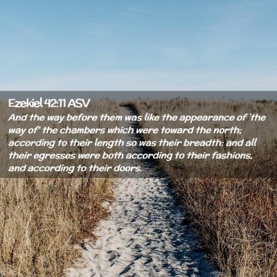 Picture 02 - Ezekiel 42:11 ASV - And the way before them was like the appearance - Bible Verse Picture