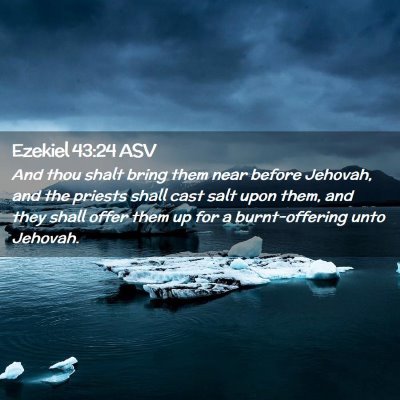 Picture 02 - Ezekiel 43:24 ASV - And thou shalt bring them near before Jehovah, - Bible Verse Picture