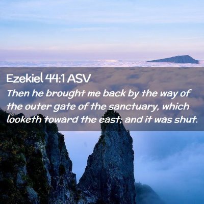 Picture 02 - Ezekiel 44:1 ASV - Then he brought me back by the way of the outer - Bible Verse Picture
