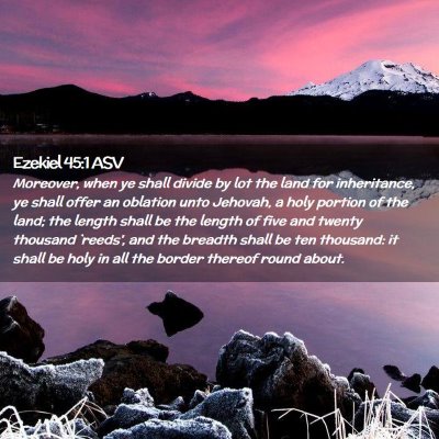 Picture 02 - Ezekiel 45:1 ASV - Moreover, when ye shall divide by lot the land - Bible Verse Picture