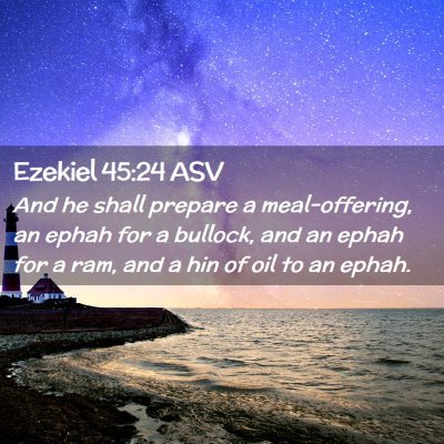 Picture 02 - Ezekiel 45:24 ASV - And he shall prepare a meal-offering, an ephah - Bible Verse Picture