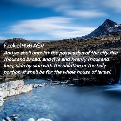Picture 02 - Ezekiel 45:6 ASV - And ye shall appoint the possession of the city - Bible Verse Picture