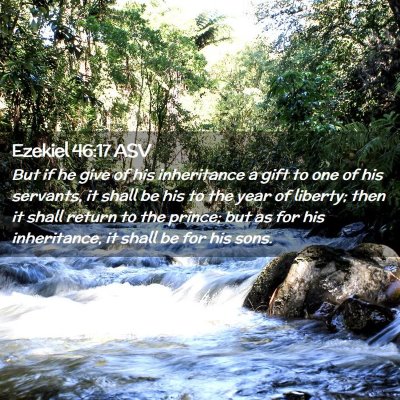 Picture 02 - Ezekiel 46:17 ASV - But if he give of his inheritance a gift to one - Bible Verse Picture