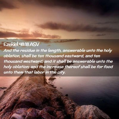 Picture 02 - Ezekiel 48:18 ASV - And the residue in the length, answerable unto - Bible Verse Picture