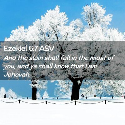 Picture 02 - Ezekiel 6:7 ASV - And the slain shall fall in the midst of you, and - Bible Verse Picture