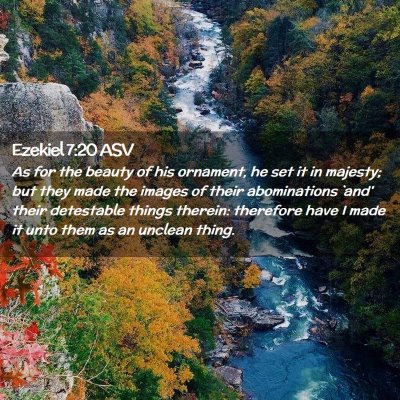 Picture 02 - Ezekiel 7:20 ASV - As for the beauty of his ornament, he set it in - Bible Verse Picture