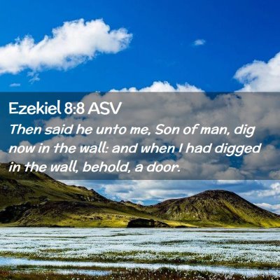 Picture 02 - Ezekiel 8:8 ASV - Then said he unto me, Son of man, dig now in the - Bible Verse Picture