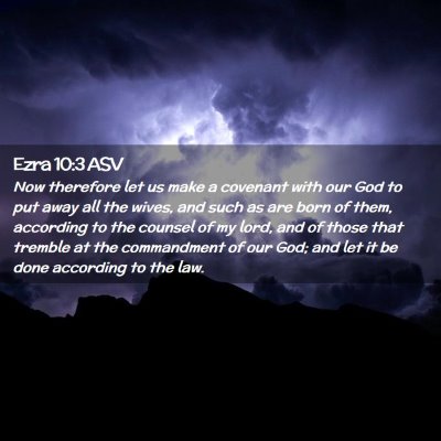 Picture 02 - Ezra 10:3 ASV - Now therefore let us make a covenant with our God - Bible Verse Picture