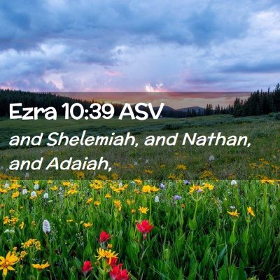 Picture 02 - Ezra 10:39 ASV - and Shelemiah, and Nathan, and - Bible Verse Picture