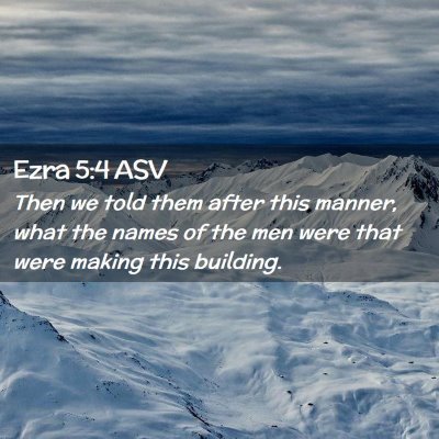 Picture 02 - Ezra 5:4 ASV - Then we told them after this manner, what the - Bible Verse Picture