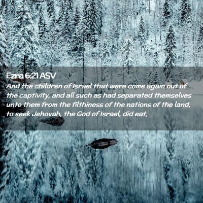 Picture 02 - Ezra 6:21 ASV - And the children of Israel that were come again - Bible Verse Picture