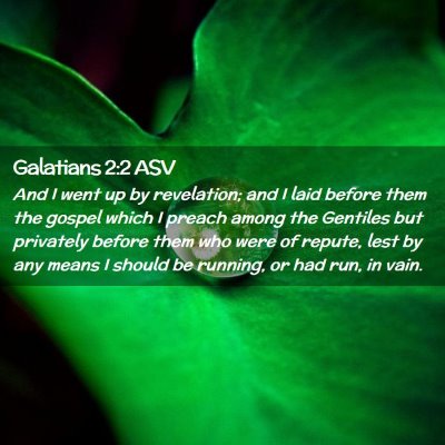 Picture 02 - Galatians 2:2 ASV - And I went up by revelation; and I laid before - Bible Verse Picture