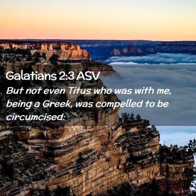 Picture 02 - Galatians 2:3 ASV - But not even Titus who was with me, being a - Bible Verse Picture