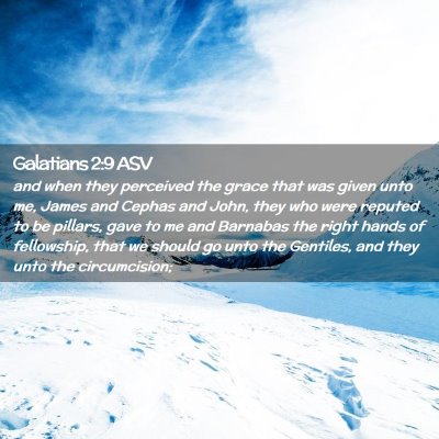 Picture 02 - Galatians 2:9 ASV - and when they perceived the grace that was given - Bible Verse Picture