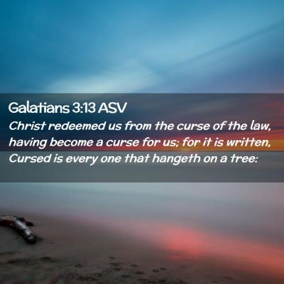 Picture 02 - Galatians 3:13 ASV - Christ redeemed us from the curse of the law, - Bible Verse Picture