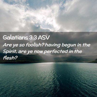 Picture 02 - Galatians 3:3 ASV - Are ye so foolish? having begun in the Spirit, - Bible Verse Picture