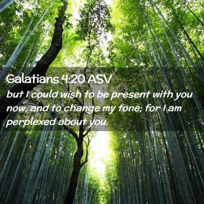 Picture 02 - Galatians 4:20 ASV - but I could wish to be present with you now, and - Bible Verse Picture