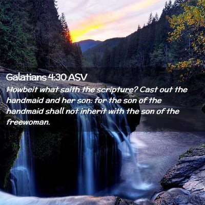 Picture 02 - Galatians 4:30 ASV - Howbeit what saith the scripture? Cast out the - Bible Verse Picture