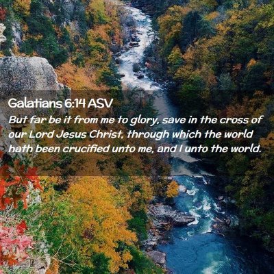 Picture 02 - Galatians 6:14 ASV - But far be it from me to glory, save in the cross - Bible Verse Picture