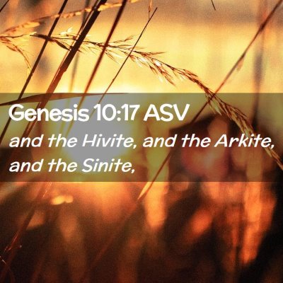 Picture 02 - Genesis 10:17 ASV - and the Hivite, and the Arkite, and the - Bible Verse Picture