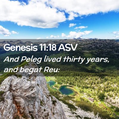Picture 02 - Genesis 11:18 ASV - And Peleg lived thirty years, and begat - Bible Verse Picture